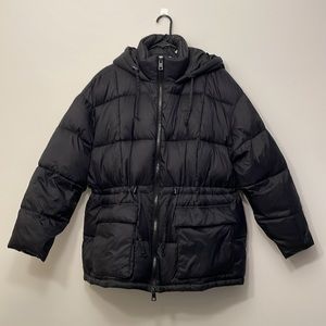 Levi’s Hooded Puffer Coat with Cinch Waist